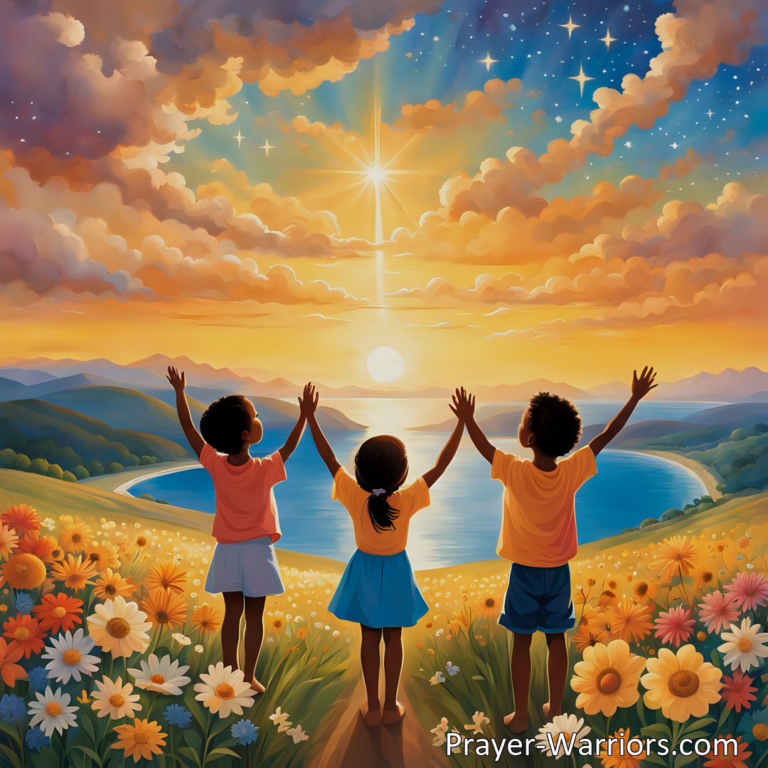Freely Shareable Hymn Inspired Image Experience joy and gratitude with the hymn With Happy Voices Ringing. Celebrate the beauty of the world and acknowledge the presence of a higher power. Join in praise and live a life of truth and devotion.