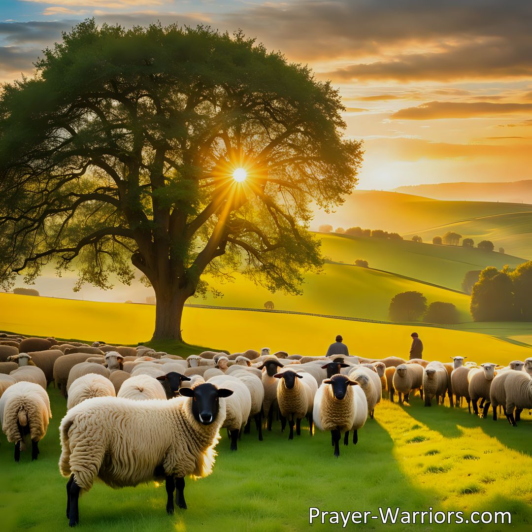 Freely Shareable Hymn Inspired Image Discover comfort and strength in Jesus' care for His little flock. Find solace in His guidance and protection, and rejoice in His promises for a glorious kingdom.