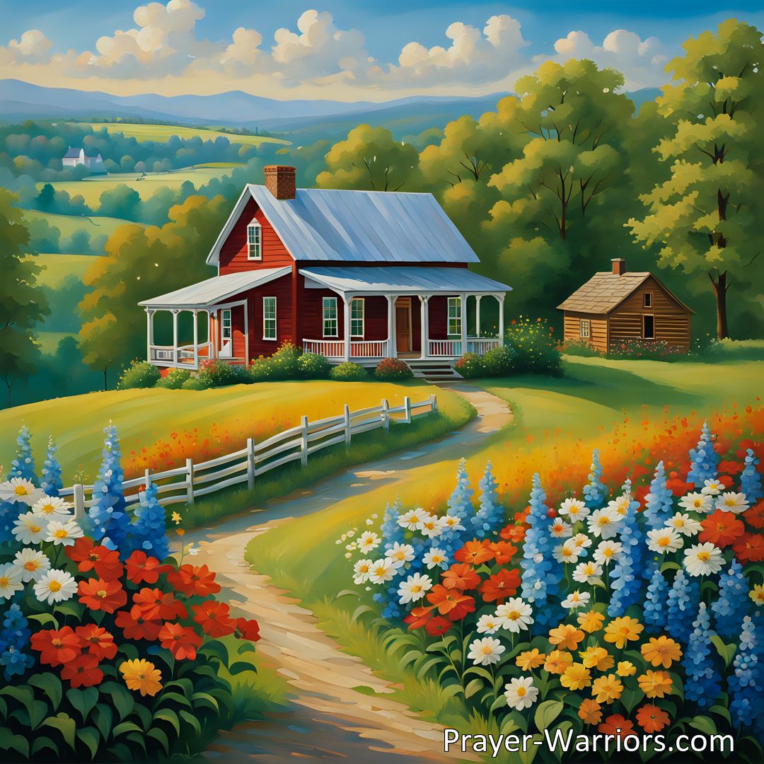 Freely Shareable Hymn Inspired Image Discover the joy and warmth of the old Kentucky home where the sun shines bright. Sing along to the hymn that celebrates resilience and cherished memories. Embrace the spirit of this beloved land.