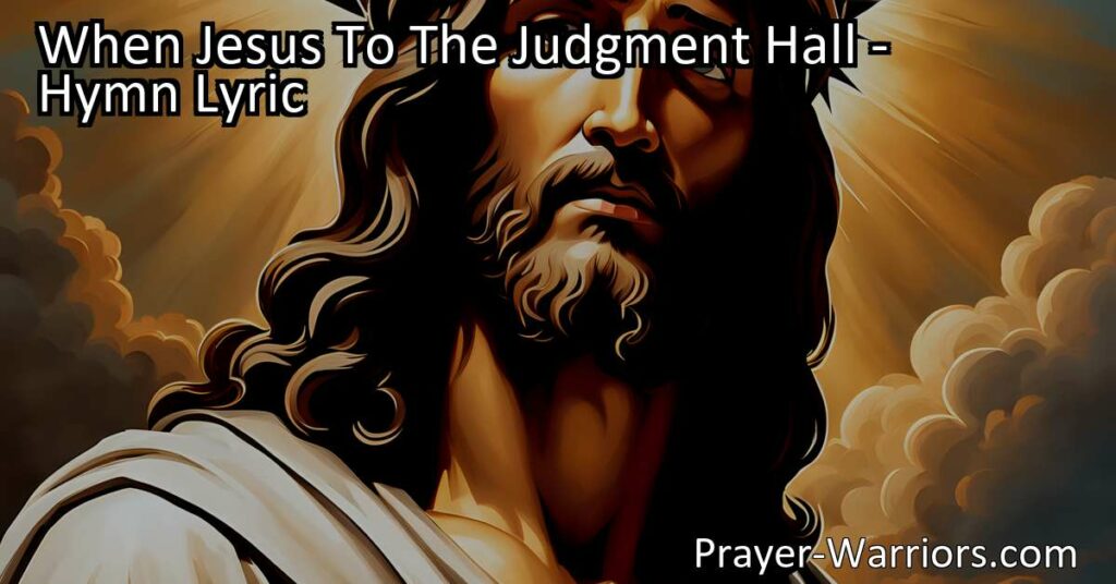 Witness the powerful story of Jesus Christ's journey to the judgment hall