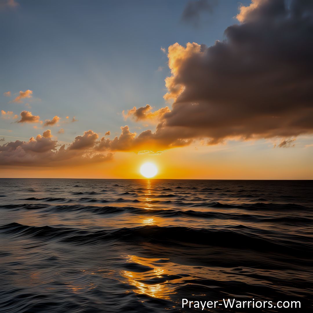 Freely Shareable Hymn Inspired Image Discover the boundless beauty of God's glory with As The Waters Cover The Sea. Find comfort and connection in this powerful hymn. Experience the presence of the Lord, as the waters cover the sea.