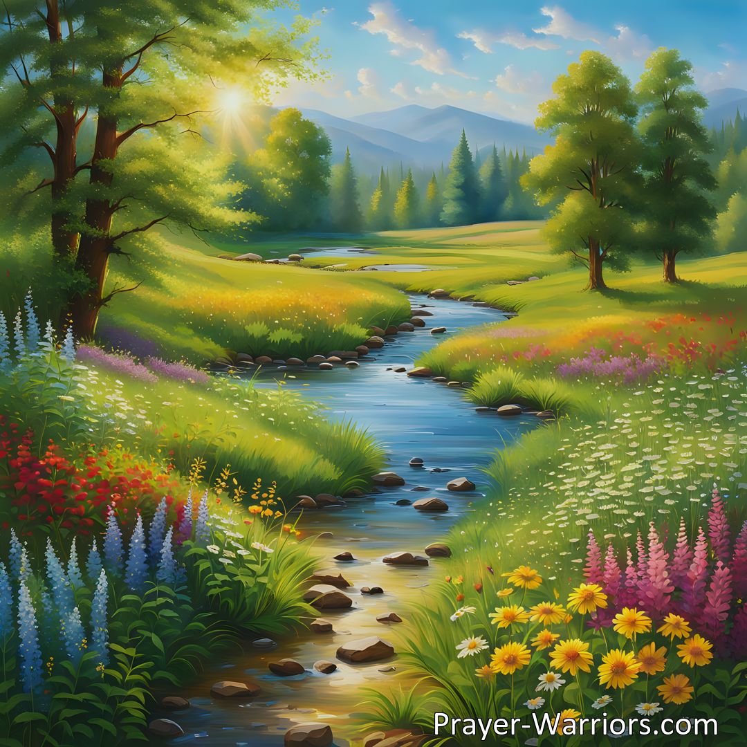 Freely Shareable Hymn Inspired Image Discover the beauty and importance of water in I Love The Sweet Water That Runs In The Rills. Celebrate its sweet and refreshing qualities. Water for me, for you, for everyone!