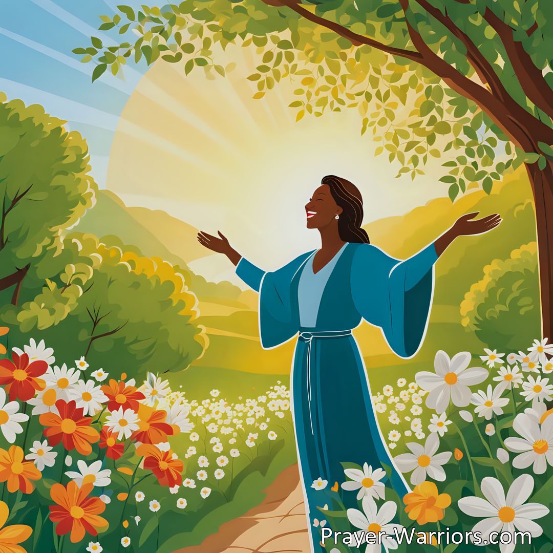 Freely Shareable Hymn Inspired Image Experience the love and beauty of Jesus' garden. Grow and flourish like vibrant flowers in His care. Love and trust Him to thrive in His presence.