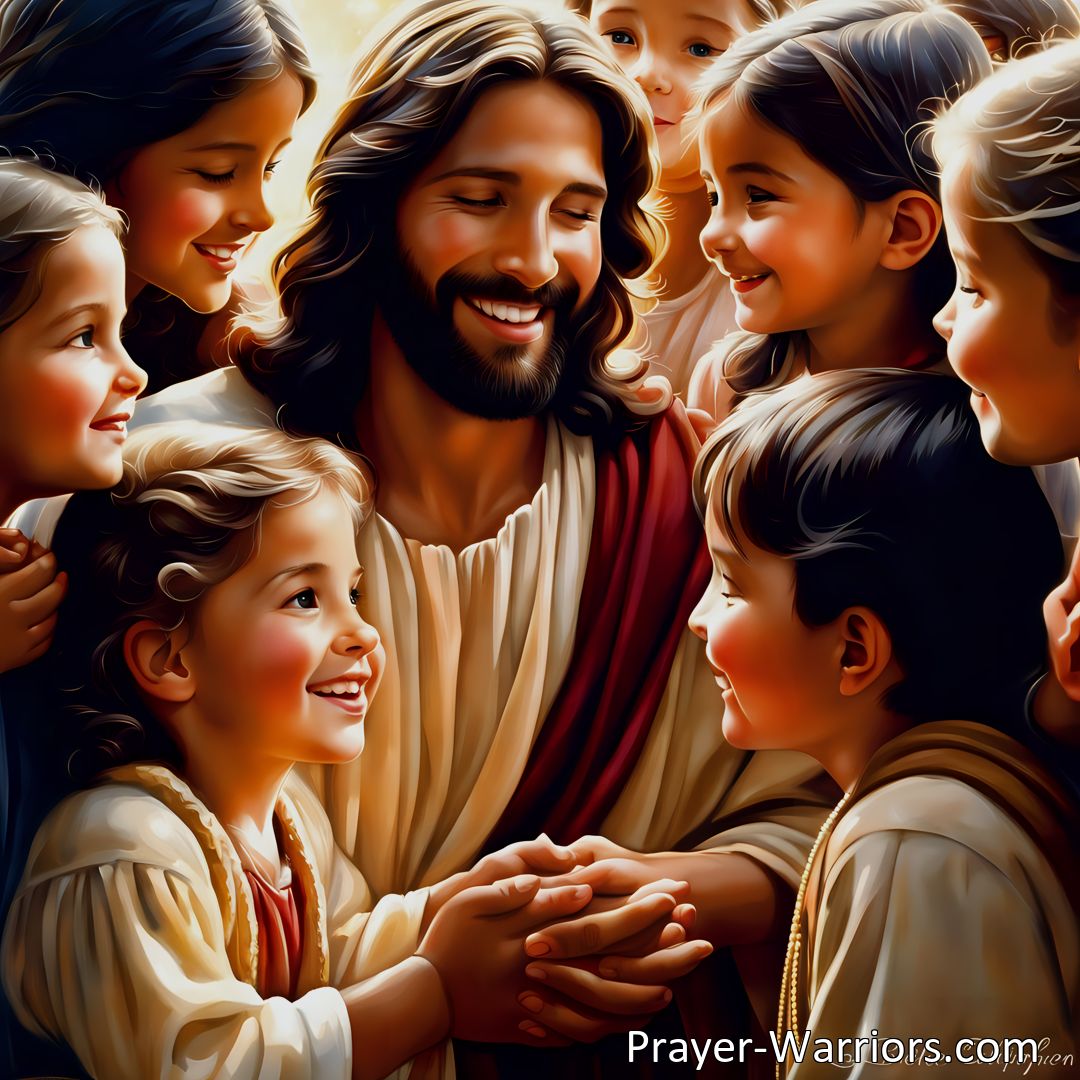 Freely Shareable Hymn Inspired Image The Savior Kindly Calls: Embracing the Love of Jesus for Children

Experience the loving embrace of Jesus as He invites children to come to Him. Learn how to nurture your child's faith and introduce them to a personal relationship with Jesus.