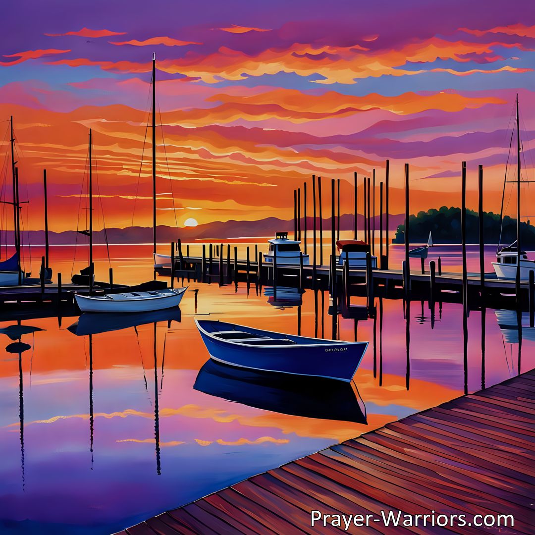 Freely Shareable Hymn Inspired Image Discover a Lovely Harbor of Peace - Find solace and rest amidst life's storms. Sail into the harbor of rest and peace, where worries fade away. Experience the joy of reuniting with loved ones and immerse yourself in the beauty of heaven. Seek out that wondrous harbor of peace and embrace tranquility.