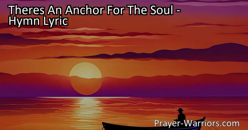 Discover the anchor for your soul amidst life's storms. Find peace