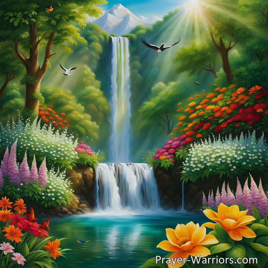 Freely Shareable Hymn Inspired Image Find joy and satisfaction in the living water. Discover how to quench your soul's thirst. Nothing but the living water can sweetly fill your soul, bringing true contentment.