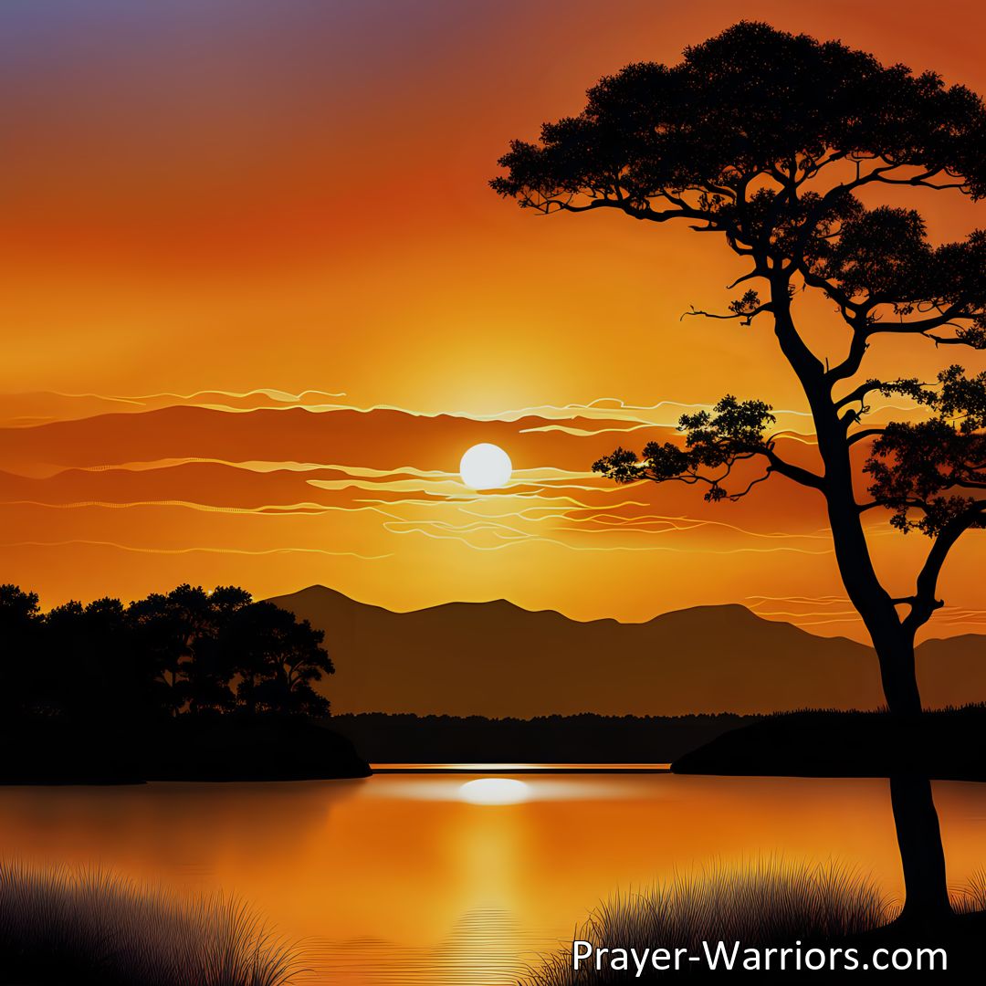 Freely Shareable Hymn Inspired Image Discover the beauty of worship as the great sun sets and stars emerge. Learn to worship not only in shrines, but also in nature's embrace and daily life. Join us in finding the divine in every moment.