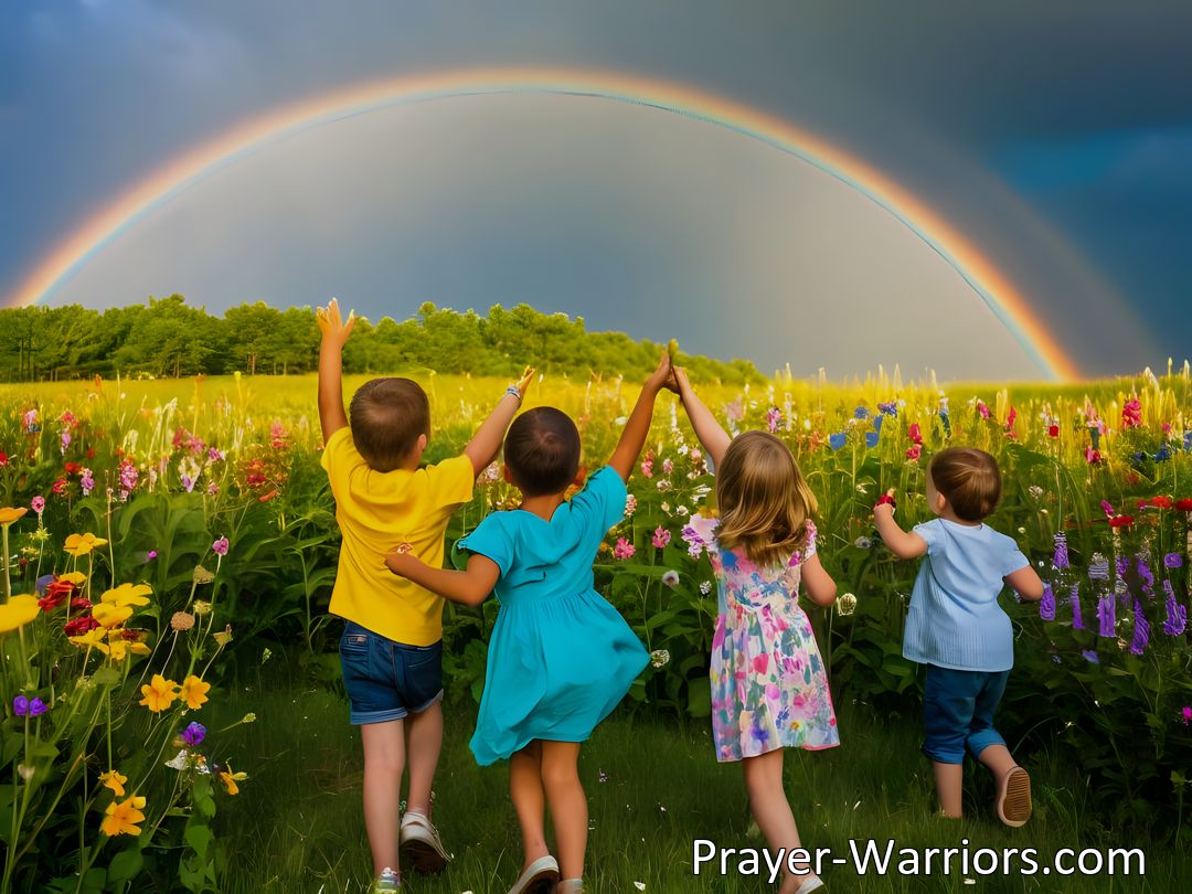 Freely Shareable Hymn Inspired Image Celebrate Children's Day with bright gleams of sunshine and joyful songs. Join us in praising Christ our King on this special day filled with love and gratitude.