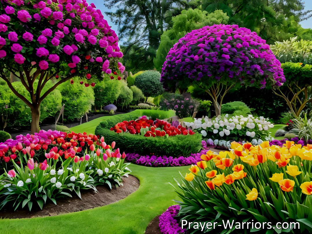 Freely Shareable Hymn Inspired Image Experience the beauty and harmony of flowers growing in sweet societies. Join them in spreading joy and love to create a world of color and positivity. Find inspiration in the hymn Flowers Grow In Sweet Societies.