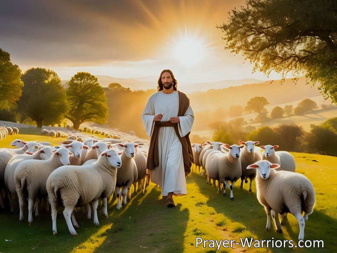 Freely Shareable Hymn Inspired Image Discover the comforting presence of Jesus as our Shepherd. Trust in His guidance, protection, and love. Let His gentle voice bring you joy and peace. Sing His praises with a grateful heart. Amen.