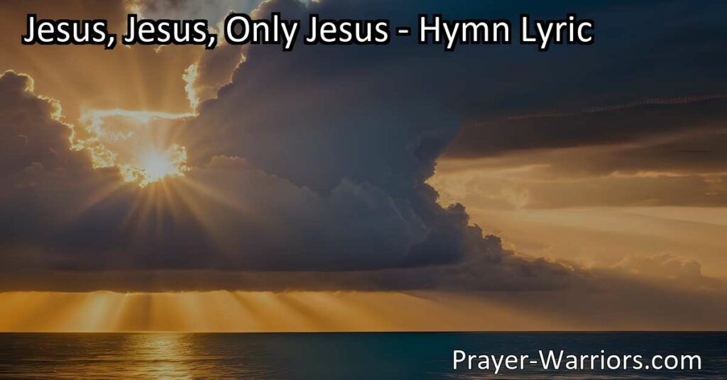 Surrender your heart to Jesus with the powerful hymn "Jesus