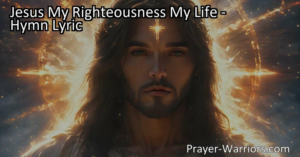 Experience the powerful hymn "Jesus My Righteousness My Life" that reminds us of the love and sacrifice of Jesus