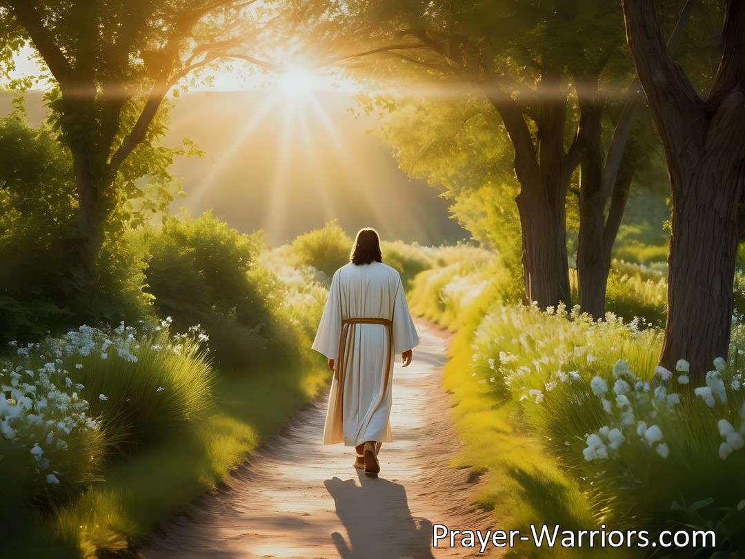 Freely Shareable Hymn Inspired Image Discover how Jesus can be your truth and way in life, guiding you with unerring light. Follow His counsel and witness His love leading you home to God. Jesus, My Truth, My Way - your path to faith and guidance.