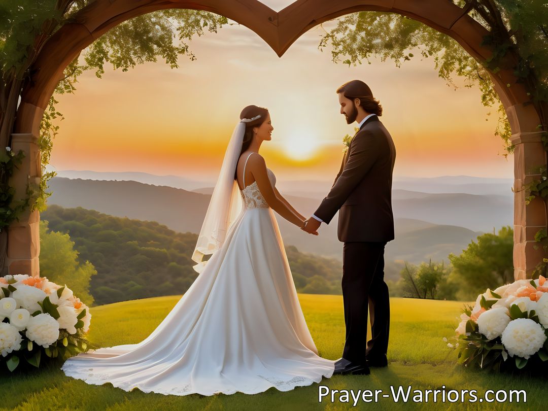 Freely Shareable Hymn Inspired Image Experience the overwhelming love of Jesus, the bridegroom of your heart. His unwavering love and sacrifice will fill you with joy and peace like never before. O My Jesus, find solace in his eternal embrace.