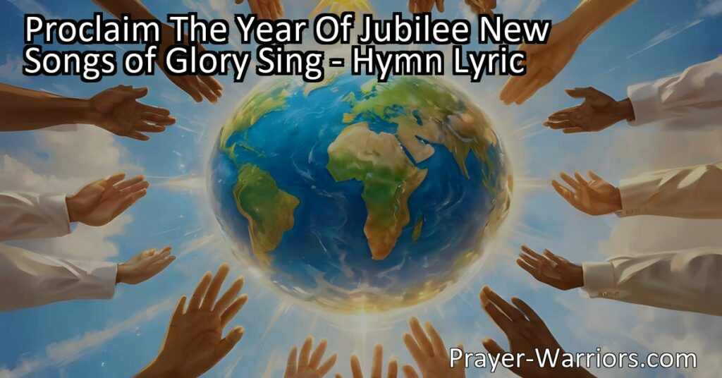 Celebrate the Year of Jubilee with new songs of glory! Spread the message of salvation and redemption with powerful tracts in all languages. Proclaim the eternal riches of His Word and share His love from shore to shore.