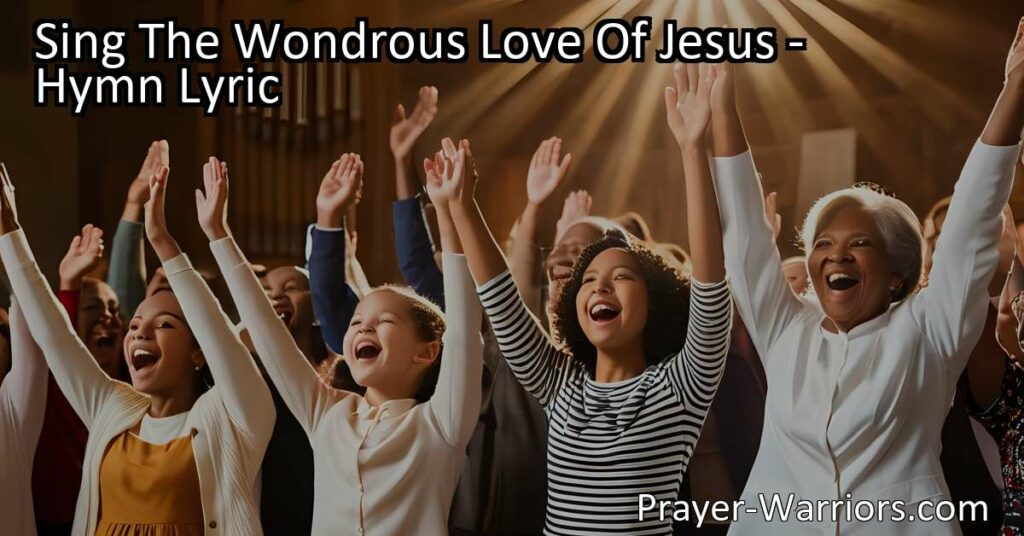 Discover the amazing love of Jesus and the joy of reaching heaven. Sing His wondrous love and anticipate the day of victory when we all see Him in glory.