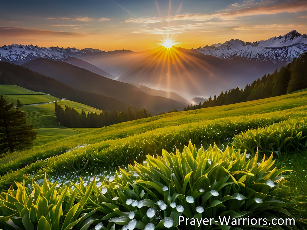 Freely Shareable Hymn Inspired Image Experience the beauty and blessings of the sunbeams in this hymn. Discover how the sun's rays transform the world around us with wealth and beauty. Let the soft and radiant sunbeams bring joy and cheer to all!