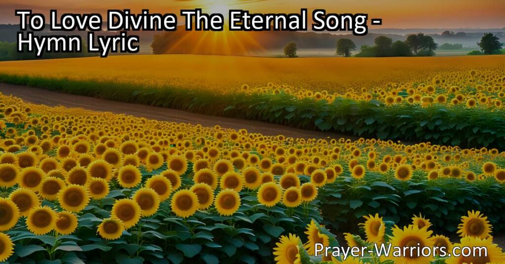 Experience the eternal song of love divine in the presence of Jehovah. Join the chorus of the saved and pardoned throng