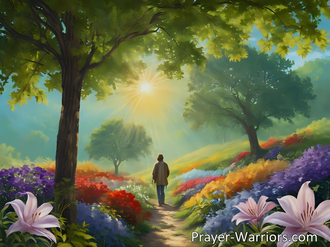Freely Shareable Hymn Inspired Image Experience the joy of walking with Jesus in sweet fellowship. Find peace, strength, and joy as you talk with Him and trust in His power. Embrace the divine rapture of friendship with Jesus.