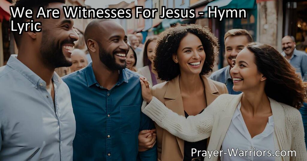 Be a witness for Jesus wherever you go! Share his love and message in the haunts of sin