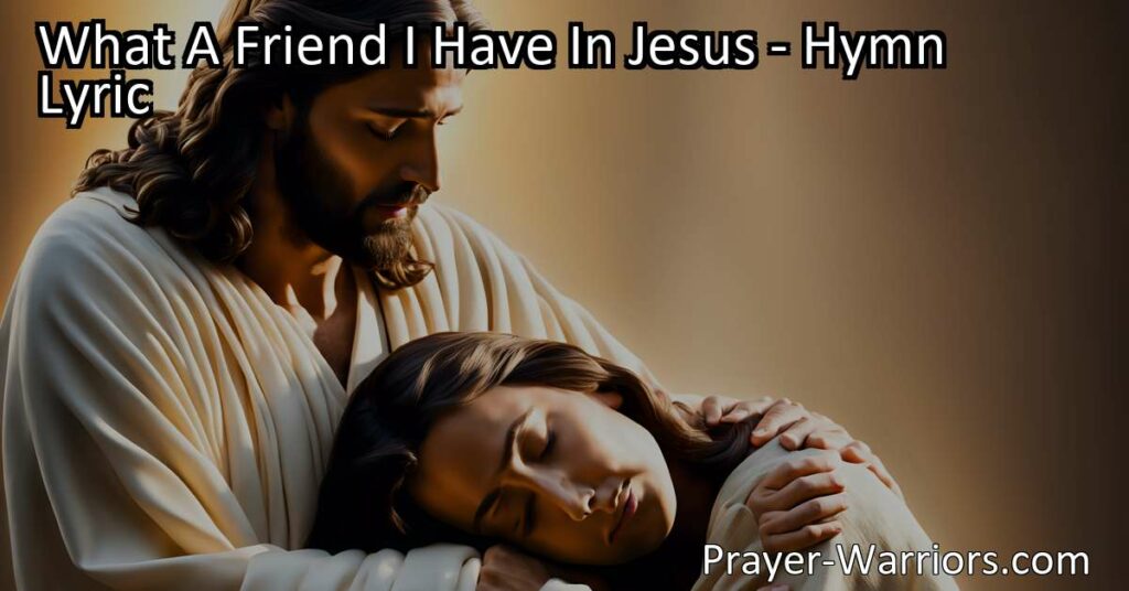Experience the unwavering friendship of Jesus in your darkest moments. Find comfort