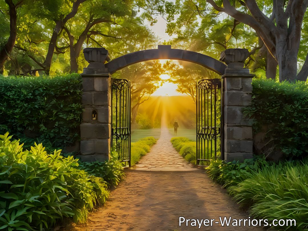 Freely Shareable Hymn Inspired Image Embark on a journey of introspection and self-discovery with words that resonate deeply: Go Happy Soul Thy Days Are Ended. Find peace, love, and light on your pilgrimage to God's Paradise.