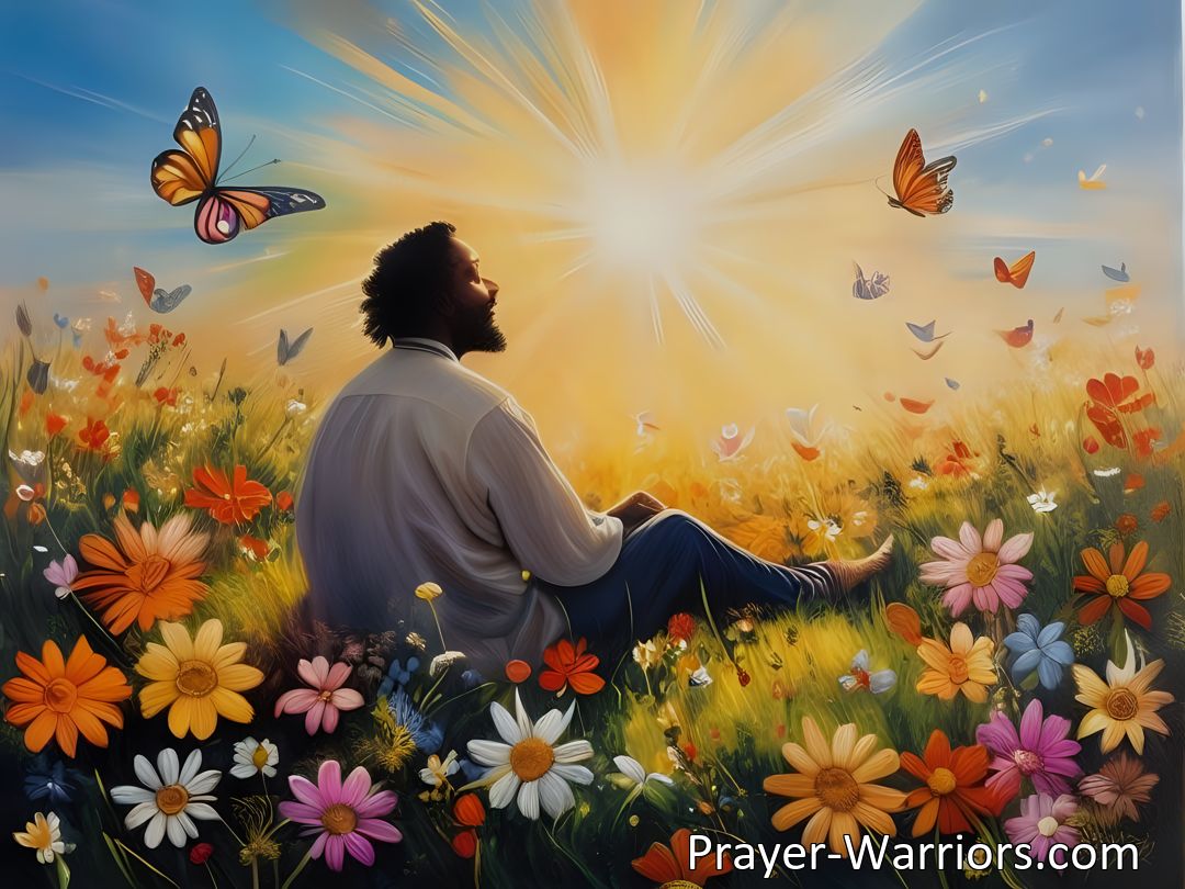 Freely Shareable Hymn Inspired Image Experience inner peace and joy through faith in Jesus Christ. Discover the transformative power of spiritual connection and find fulfillment in a chaotic world. Love Thee, My Savior, for a life of bliss.