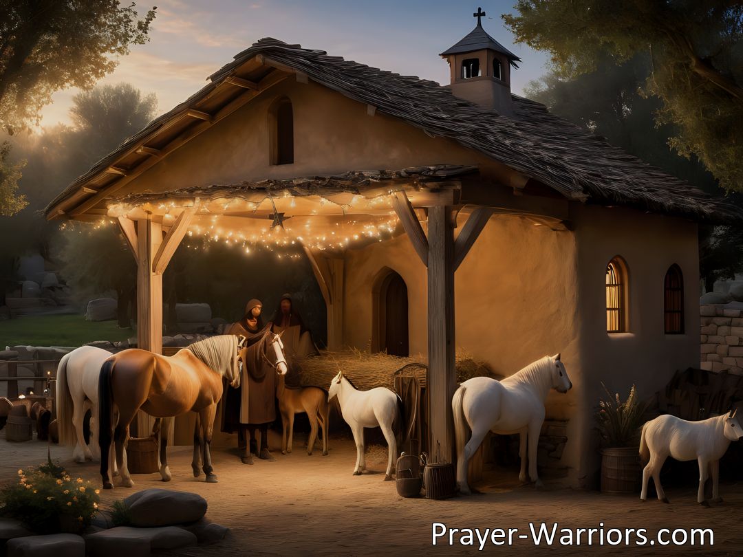 Freely Shareable Hymn Inspired Image Discover the profound message of Jesus' birth in an intimate journey of self-discovery. Embrace the light within and make room for the sacred in your crowded heart. Join us on this transformative path today.