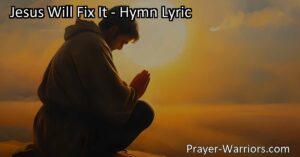 Discover how embracing faith and seeking support can guide you to happiness and fulfillment. You don't have to face life's challenges alone - Jesus will fix it. Transform your struggles into strength.