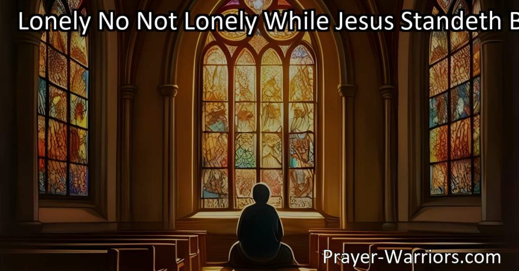 Never feel lonely with Jesus by your side. Find comfort