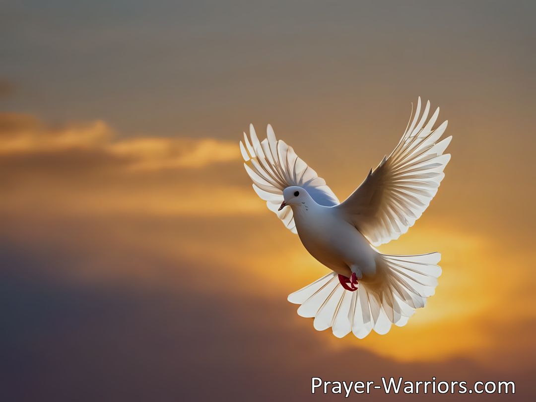 Freely Shareable Hymn Inspired Image Experience profound love and transformation through the powerful words of O Holy Dove Assist My Love. Dive into the depths of divine connection and self-reflection. Journey towards healing and peace.