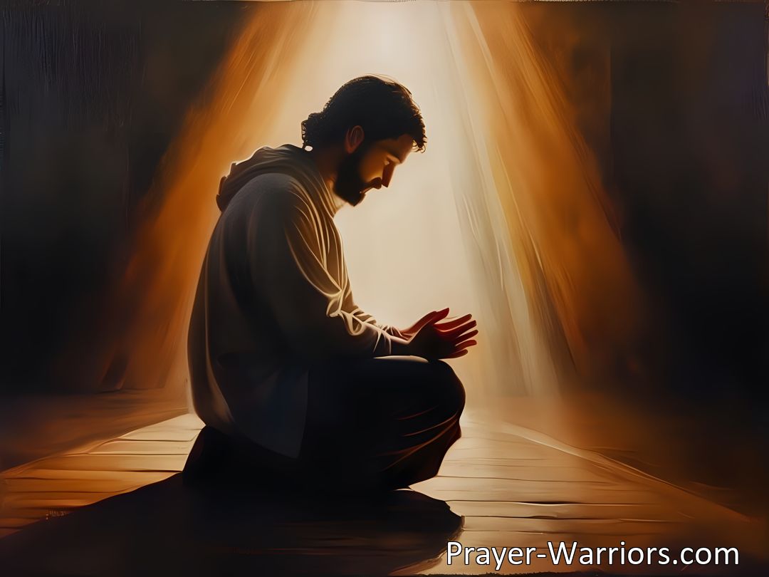 Freely Shareable Hymn Inspired Image Discover the tranquility in surrendering your worries to Jesus. Plead his promises in prayer for guidance and peace. Find solace in his unwavering support.