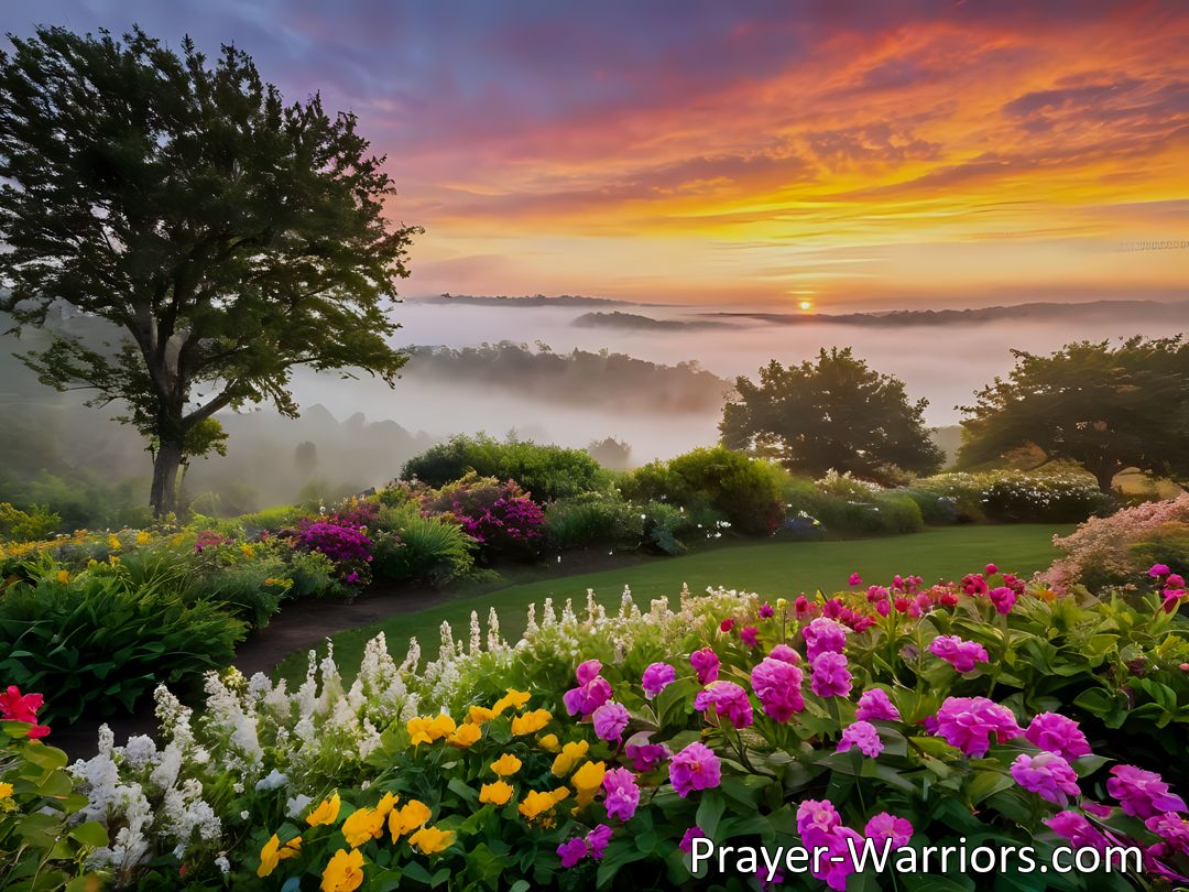 Freely Shareable Hymn Inspired Image Embrace the beauty of The Last Lovely Morning and embark on a journey towards inner awakening and acceptance. Prepare for a bright dawn of spiritual transformation and eternal truths.