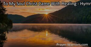 Discover the unchanging truth of divine connection in moments of struggle and find peace within. Embrace your humanity and journey towards self-discovery and acceptance. "To My Soul Christ Came With Healing" guides you towards renewal and gratitude in times of shadows.