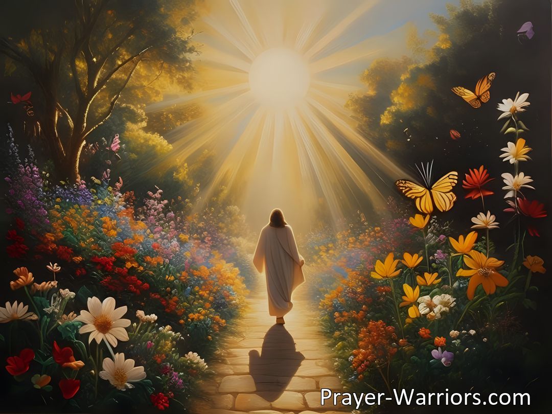 Freely Shareable Hymn Inspired Image Walking close to Jesus and feeding on His word offers peace, guidance, and fulfillment. Discover the benefits of this spiritual path for a life of joy and purpose.